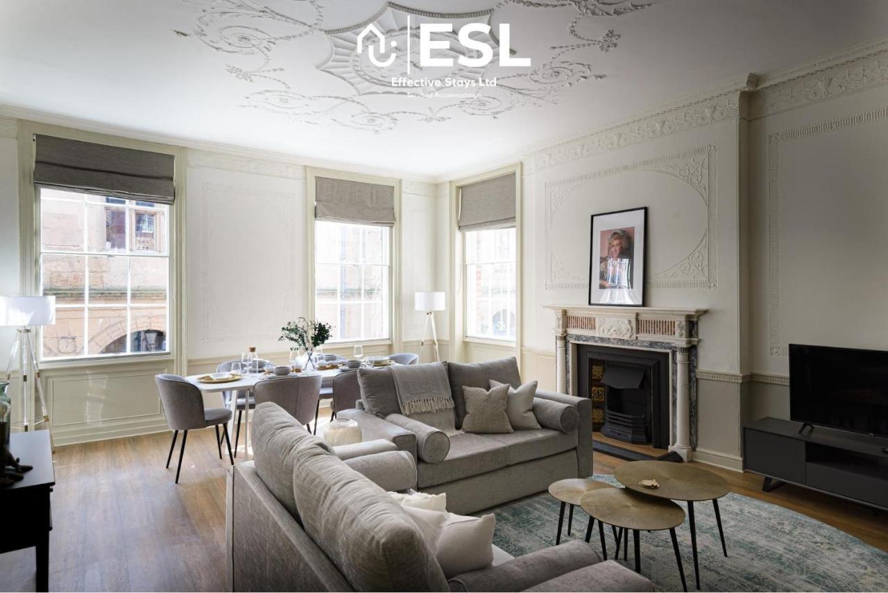 Most Central Luxury Grade 2 Listed Apartment Overlooking Shrewsbury Square - Free Parking Exterior foto